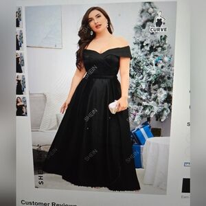 NWOT Black plus size ball gown formal dress with pockets size . 1XL